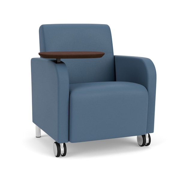 Lesro Siena Lounge Reception Guest Chair W/ Swivel Tablet, 27 in W 29.5 in L 32.5 in H SN1101 - main